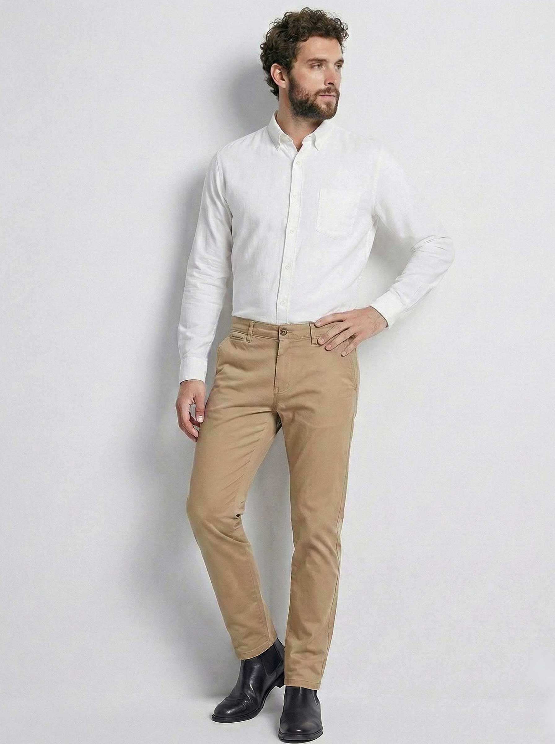 MENS TWILL CHINOS CAMEL 26