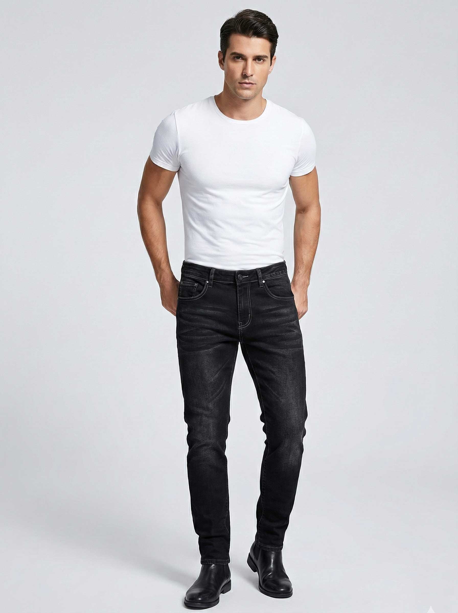 Black Denim Jean Slim Stretch